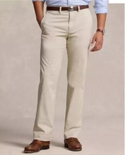 NWT Polo Ralph Lauren Classic Fit Core Replen Chino Pants Men's 50Bx30 Beige New