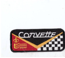 NEW 1 1/2 x 3 3/8" Corvette Iron on Patch Free Shipping