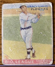 1933 Goudey Big League Chewing Gum - #151 Darcy Jake Flowers (RC)