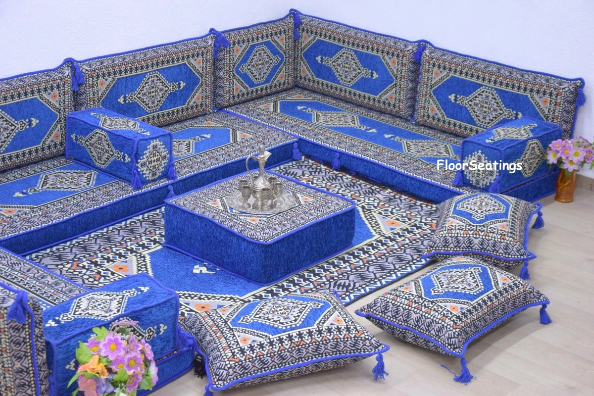 Blue gray couch online set