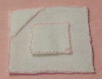Dollhouse Miniature Baby Towel With Washcloth Set Pink White Falcon 1:12 Scale Dollhouse Miniature Baby Towel With Washcloth Set Pink White Falcon 1:12 Scale