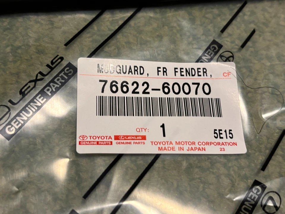 Lexus Genuine LX470 Toyota Land Cruiser 98-07 Front Mud Guard Flap Pair OEM Foto 4 de 4