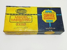 Vtg Box of 6 Aurora Model Motoring 6" Curved Radius Track Pieces 1518/ in box