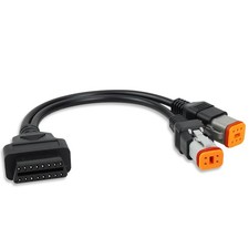 OBD2 Cable 16 Pin to 4 Pin 6 Pin Fits for Harley Davidson Motorcycle, OBD Sca...