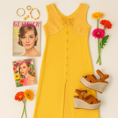 blue dress for baby girl Marigold Yellow Orange Boho Tiered Midi Dress