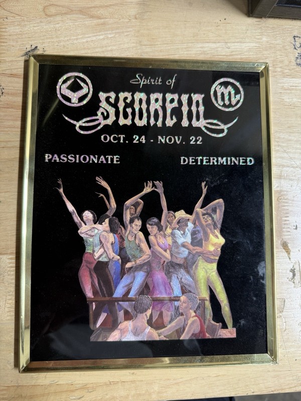 Vintage Spirit of Scorpio Zodiac Framed Foil Art Wall Plaque Horoscope Decor