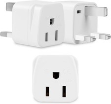 US to UK Travel Plug Adapter, 3 Pack Type G Adapter for Travel, UK Power Adaptor