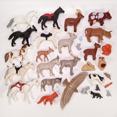 Woodland Forest Farm Animals - Playmobil Geobra - 30 Figure Lot - Golden Eagle