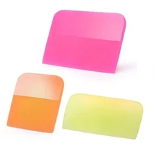  PPF Squeegee for Vinyl, Soft Rubber Scraper PPF Tools, 3IN1 Small 3 Colors