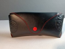 Ray-Ban Ferrari Eyeglasse/Sunglasses Snap Leather Black Red Case Only