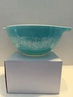 Vtg Pyrex 442 1.5 Qt. Amish Butter Print Turq. Cinderella Bowl Read Description