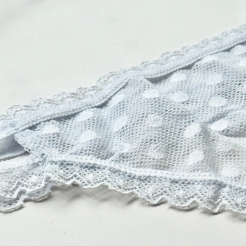 ROSA Victoria's Secret Guiño Tirantes Delicado Punto Encaje Tanga Panty Hortensia Foto 4 de 4