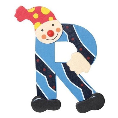 Bartl 105148 - Buchstabe Clown R 9 cm groß aus Holz NEU