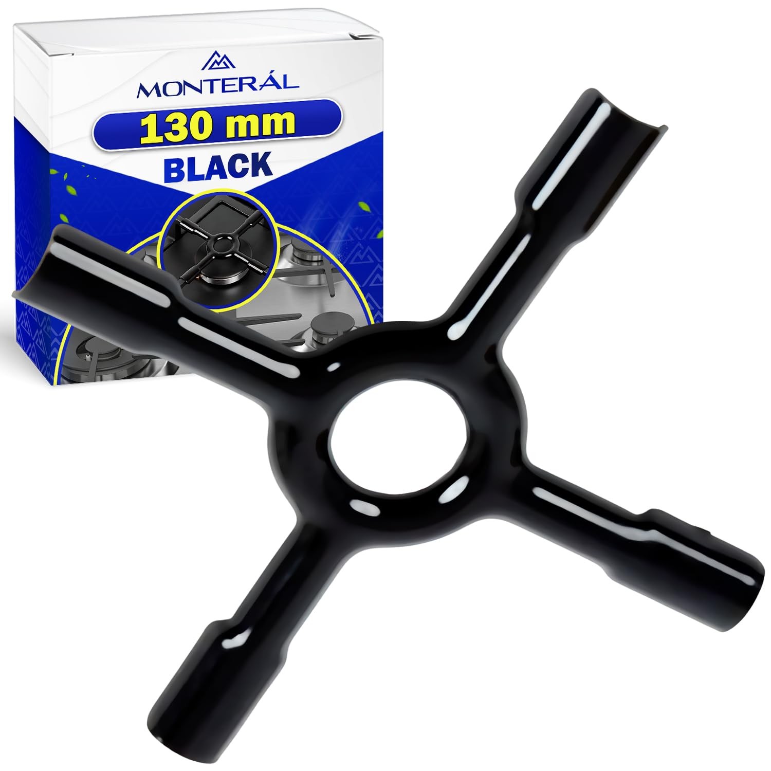 Réducteur gaz pour cafetière universel support grille de cuisson 130mm noir