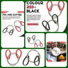 2 Pcs PVC Pipe Cable Saw Stainless Steel Wire Saw String Rope Finger Saw
