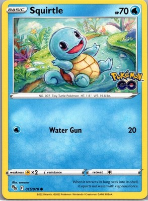 Squirtle Common Pokemon GO 015/078 NM