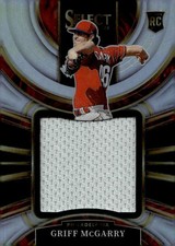 2023 Panini Select #PJS-GM Griff McGarry Rookie Jumbo Swatch Silver Prizm #/199