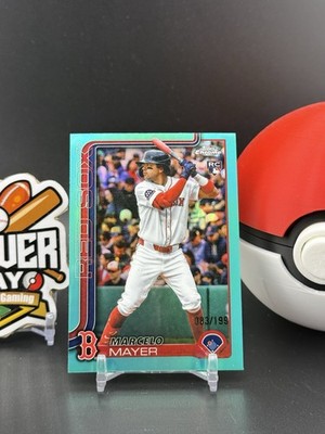 Marcelo Mayer 2025 Topps Chrome Aqua Refractor /199 #USC9 Red Sox