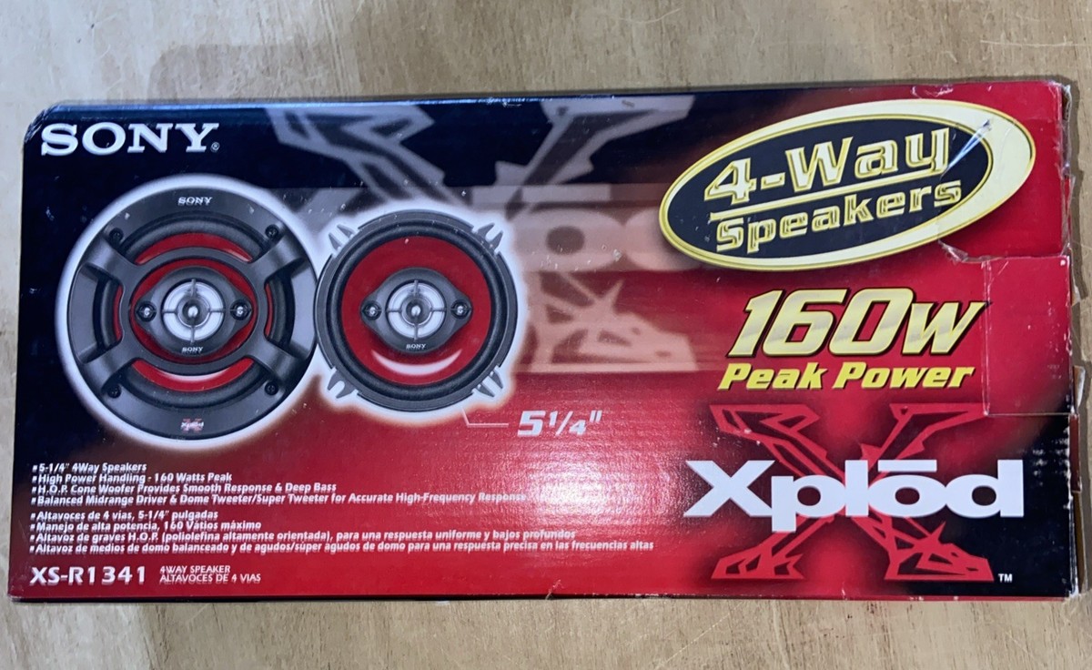 SONY Xplod XS-R1341 160 Watt Peak Power 4waySpeakers Open NOS | eBay