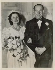 1938 Press Photo Former Miss America Rose Coyle and groom Leonard Schlessinger