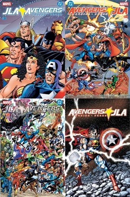 JLA/Avengers #1 2 3 4 Facsimile Wraparound Cover A Perez Set PRESALE 8/26/26