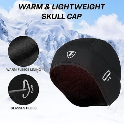 FDX Winter Thermal Cycling Beanie Hat Lightweight Ski Skull Caps Ear one Size uk