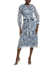 Rene Ruiz Abstract Lace Midi Dress Women's