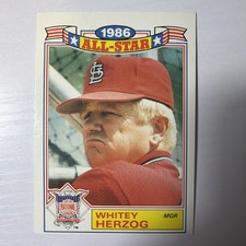 1987 Topps - Rack Pack Glossy All-Stars Whitey Herzog #1