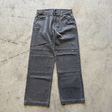 Dickies Double Knee Loose Fit Grey Jeans Pants Workwear Utility Men's 32x32