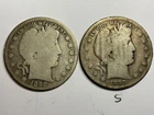 Lot of 2, Barber Half Dollars, 1898 and 1898 S *ungraded*