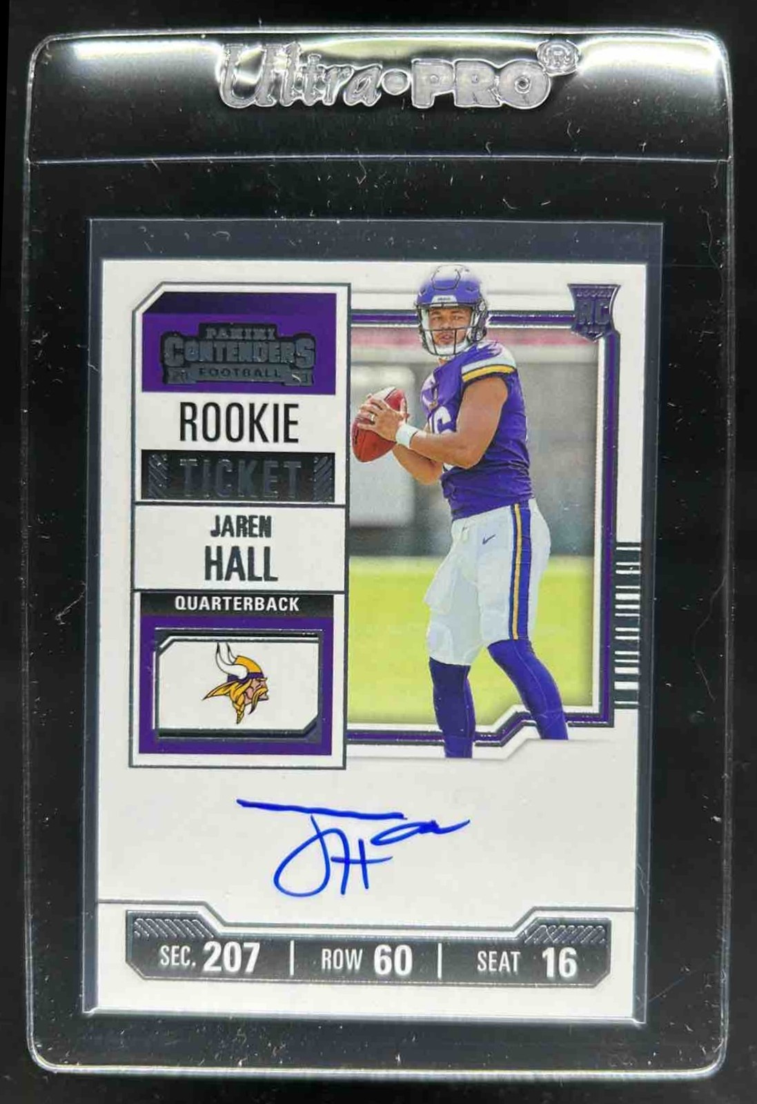 2023 Contenders Jaren Hall Rookie Auto RC #116 Vikings