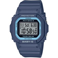Brand new CASIO Metal Covered Baby G BGD 5650 2JF Digital Solar Wave Blue Ladies