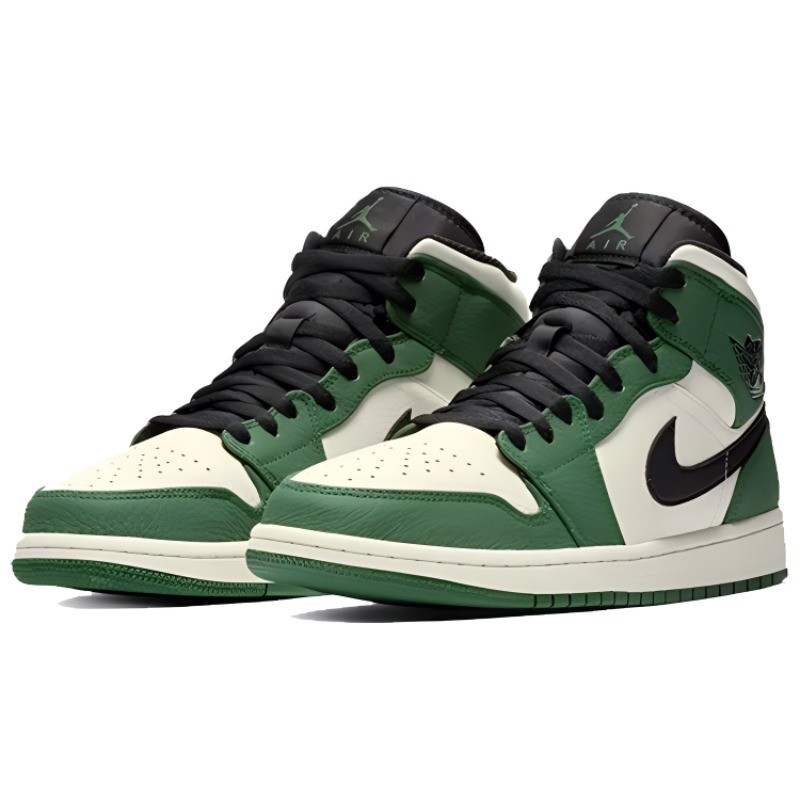 Size 9.5 - Air Jordan 1 Mid Pine Green for sale online | eBay