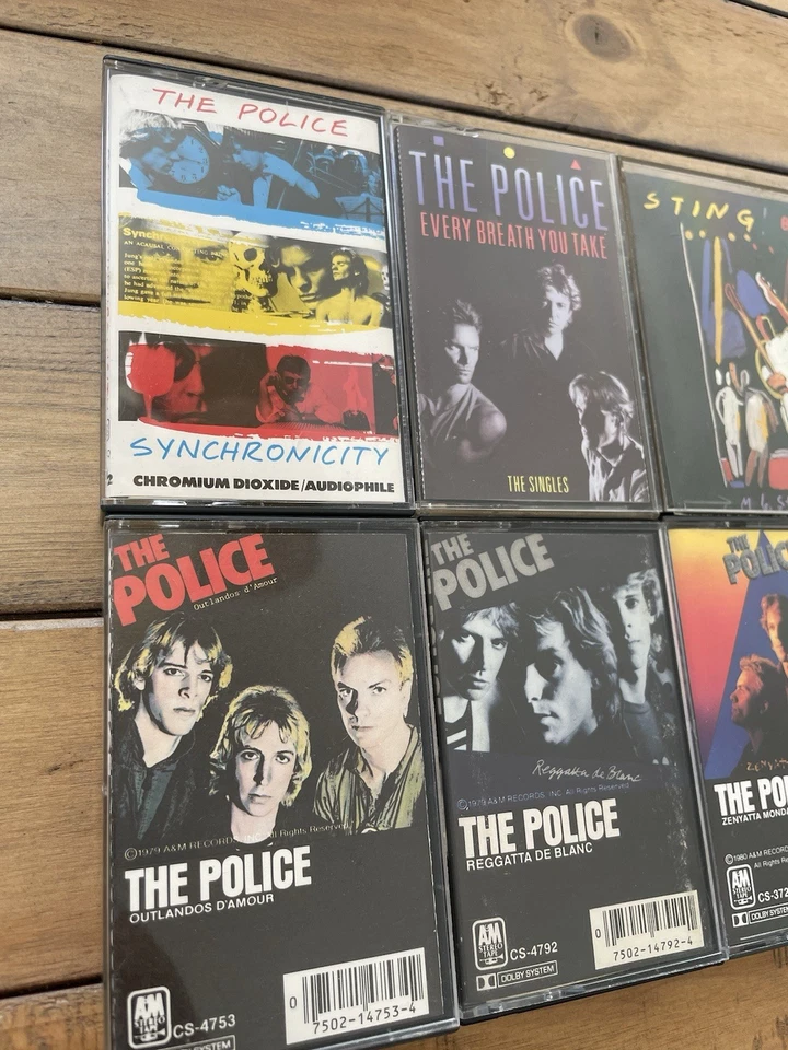 the Police rare HUGE 8 Cassette Tape LOT Outlandos D'Amour Regatta Singles Ghost - Image 2 of 4