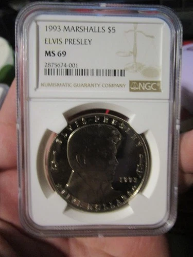 $5 1993 Elvis Presley  NGC MS69  Marshall Islands