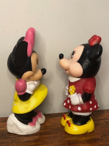 Two Vintage Disney Minnie Mouse Figures 1986 PlayShcool Tootsie Toys - Picture 4 of 5
