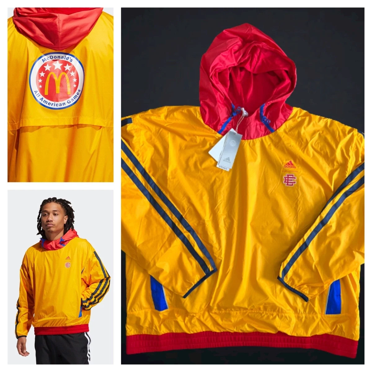 NWT 90 Adidas x Eric Emanuel McDonald s Men s Sz 2XL Hoodie Jacket