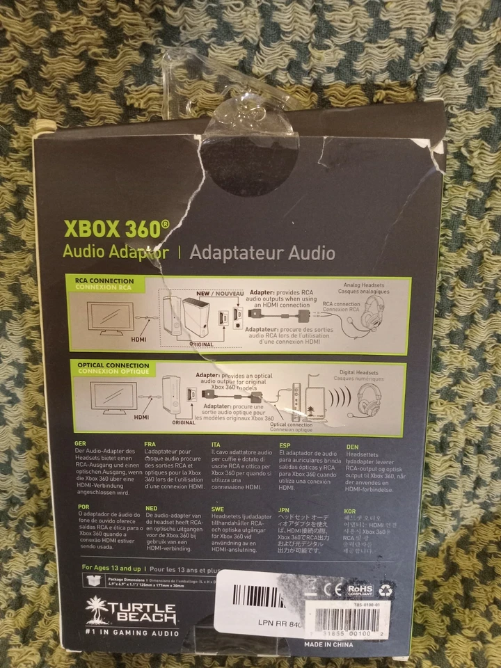 Turtle Beach XBOX 360 Audio Adapter DMG BOX - Image 2 of 2