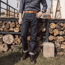 Red Tornado Retro 501CT Men Slim Fit Jeans Tapered 14oz Selvedge Raw Denim Pants