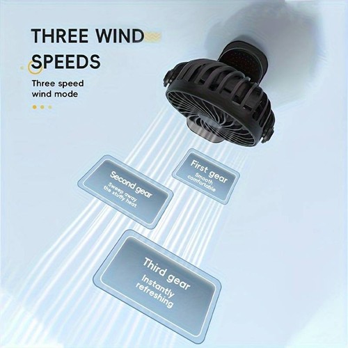 USB charging fan, large wind speed free adjustment, portable desktop clip-on fan - Picture 5 of 12