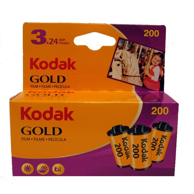 3 Rolls X Kodak Gold 200 ISO 24exp 13524 35mm Color Negative Film for