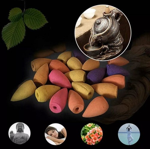 NEW Version Backflow Incense Burner Cones Mixed Flower Flavor Smoke Bullet Cone - Picture 8 of 14