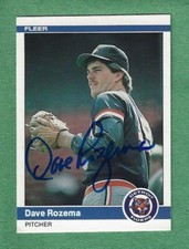 1984 FLEER #90 DAVE ROZEMA SIGNED AUTOGRAPHED DETROIT TIGERS WORLD CHAMPIONS