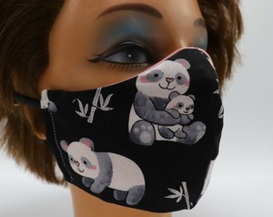 Panda Bear Print Washable Cloth Face Mask Reusable Cotton Mask