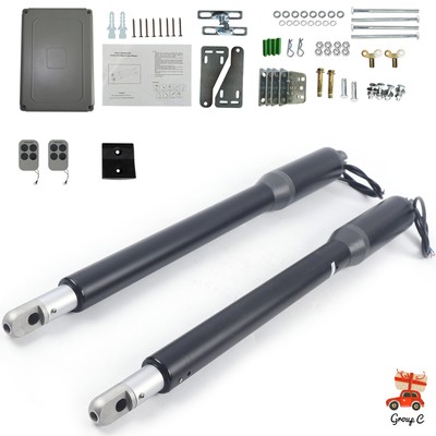 New Automatic Arm Dual Swing Gate Opener Heavy Duty Kit Electric Remote Control