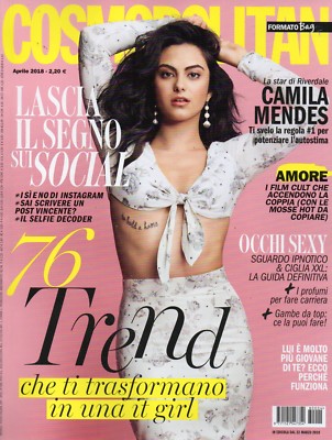 Cosmopolitan 2018 4-Format Tasche. Camila Mendes, Annalisa Scarrone