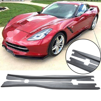For Chevrolet Corvette C7 Z06 Stingray Base 2014-UP Side Skirt Rocker Panel Kit