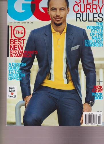 GQ MAGAZINE MAY 2017, STEPH CURRY RULES THE WINNING STYLE OF THE NBA, NO LABEL.