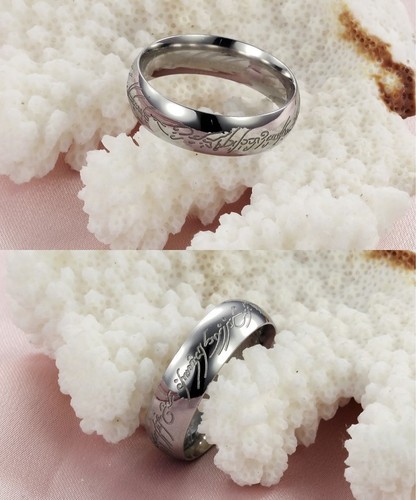 LE SEIGNEUR DES ANNEAUX:BILBO LE HOBBIT:BAGUE EN ACIER POUR MINI BUDGET 55 A 63 - Picture 9 of 10