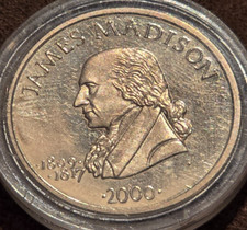 Republic of Liberia Five Dollar Coin - James Madison